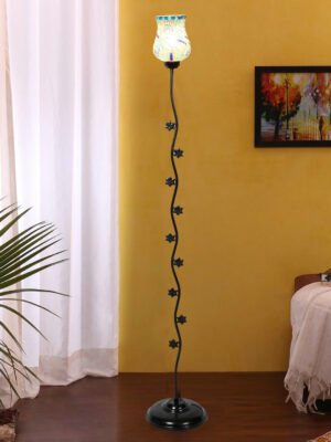 Ambika Home Aristocrat Glow Multi Shade Premium Iron Floor Lamp with Iron Base & Powder Coated Finish | E27 Holder Included Bulb
